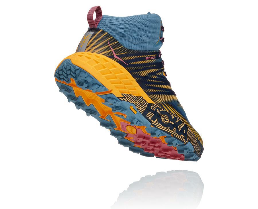 Hoka One One Speedgoat Mid Gore-Tex 2 Trailskor Dam - Blå - ZLIAH-1079